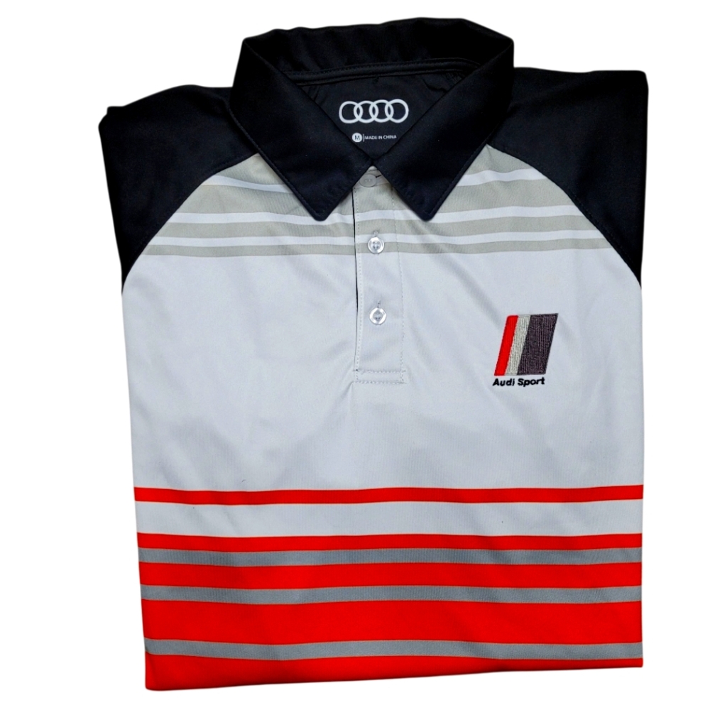 Audi R8 Men's Tipped Collar Polo Shirt Sz M